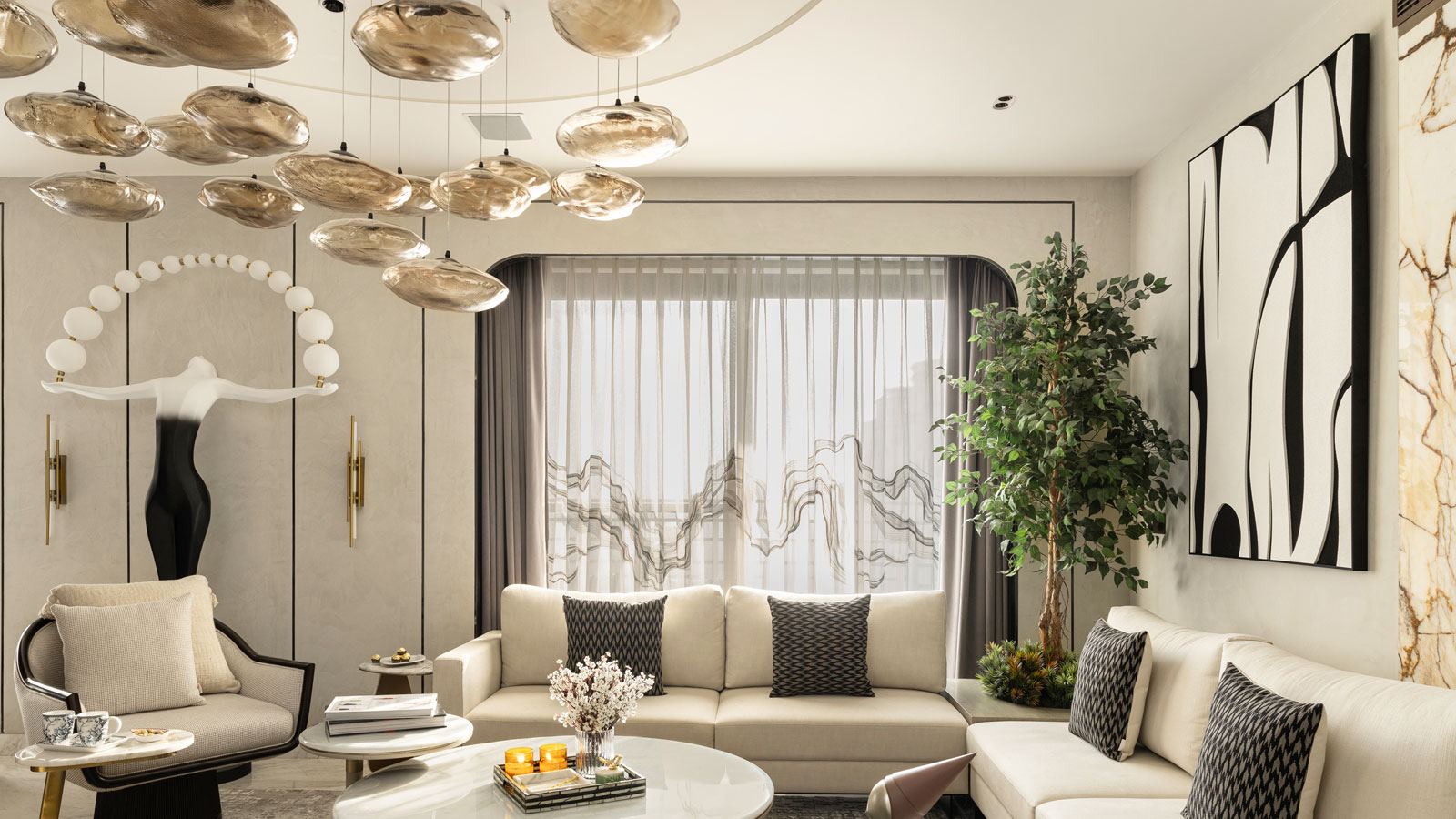 apartment in delhi highrise designed by sculpt design studio