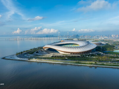 Greater Bay Area Sports Centre in Nansha, China designed by Zaha Hadid Architects