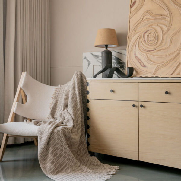 upstairs design studio designs this surat apartment with restraint and nuanced neutrals