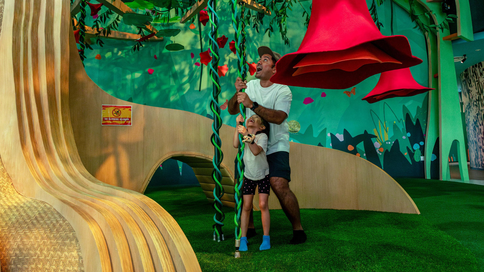 curiosity cove at mandai wildlife resort singapore designed by moment factory