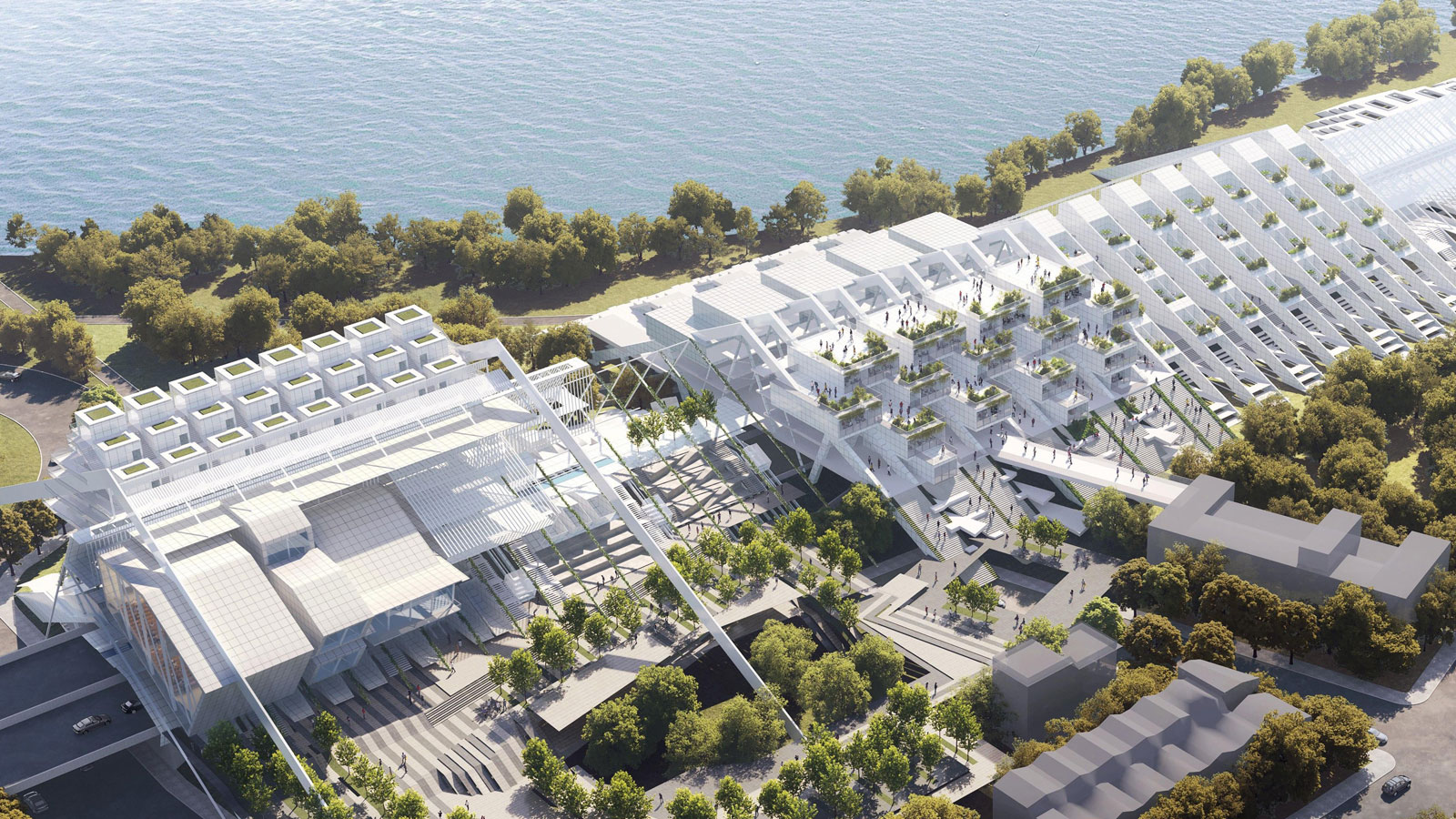 speculative and academic-oriented project on costal development -city on the loop - by ruxuan zheng and haoyuan wang