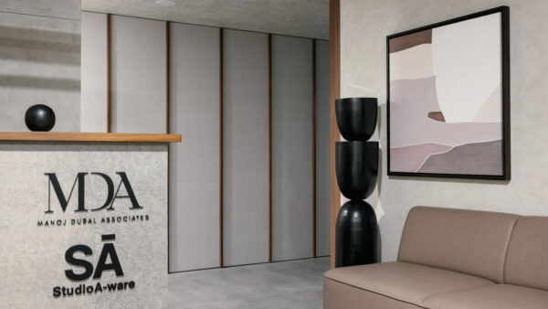 studio a-ware designs two distinct office interior environements under a single roof in mumbai