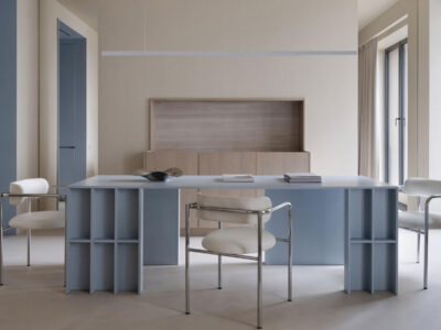 blue and beige colour scheme in moscow apartment designed by arina krisanova