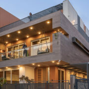 cantilevered urban house in ahmedabad designed around a triple-height chowk by prashant parmar architect