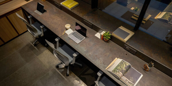 exposed concrete envelope at surat office designed by sharran architecture plus design