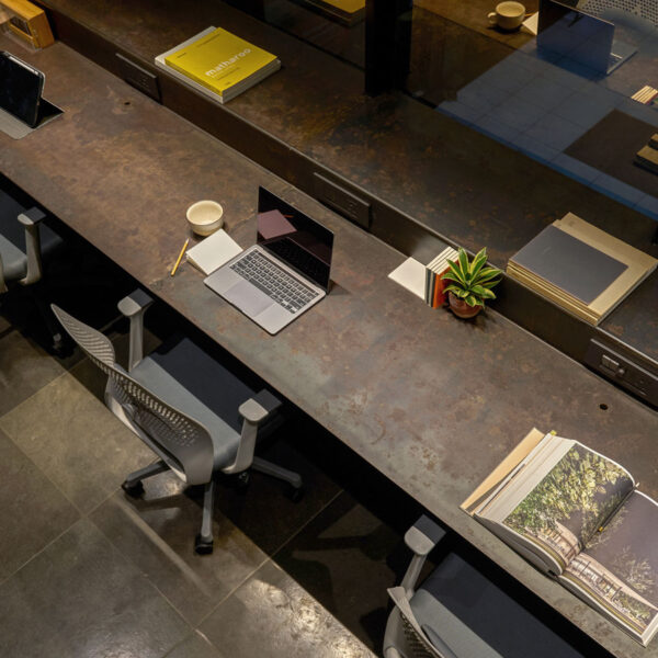 exposed concrete envelope at surat office designed by sharran architecture plus design