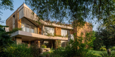 facade as structure designed by sferablue architects for their residence in ahmedabad