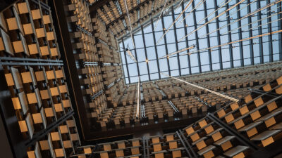 interior view of skylight of xinghe yunge hotel in xian designed djx design studio