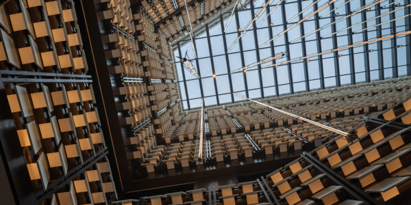 interior view of skylight of xinghe yunge hotel in xian designed djx design studio