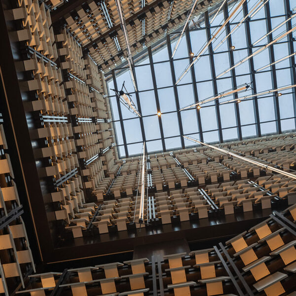 interior view of skylight of xinghe yunge hotel in xian designed djx design studio