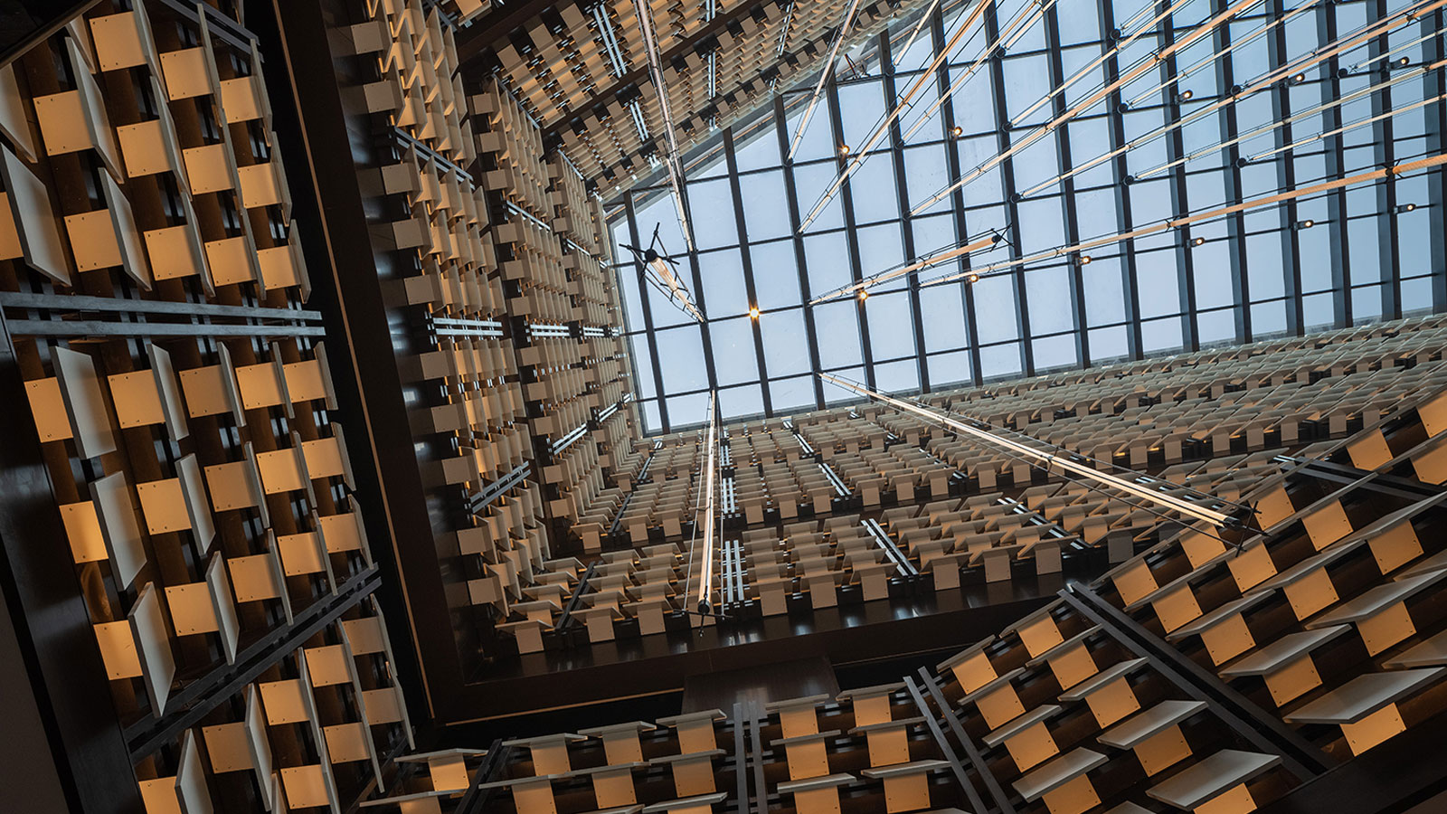 interior view of skylight of xinghe yunge hotel in xian designed djx design studio