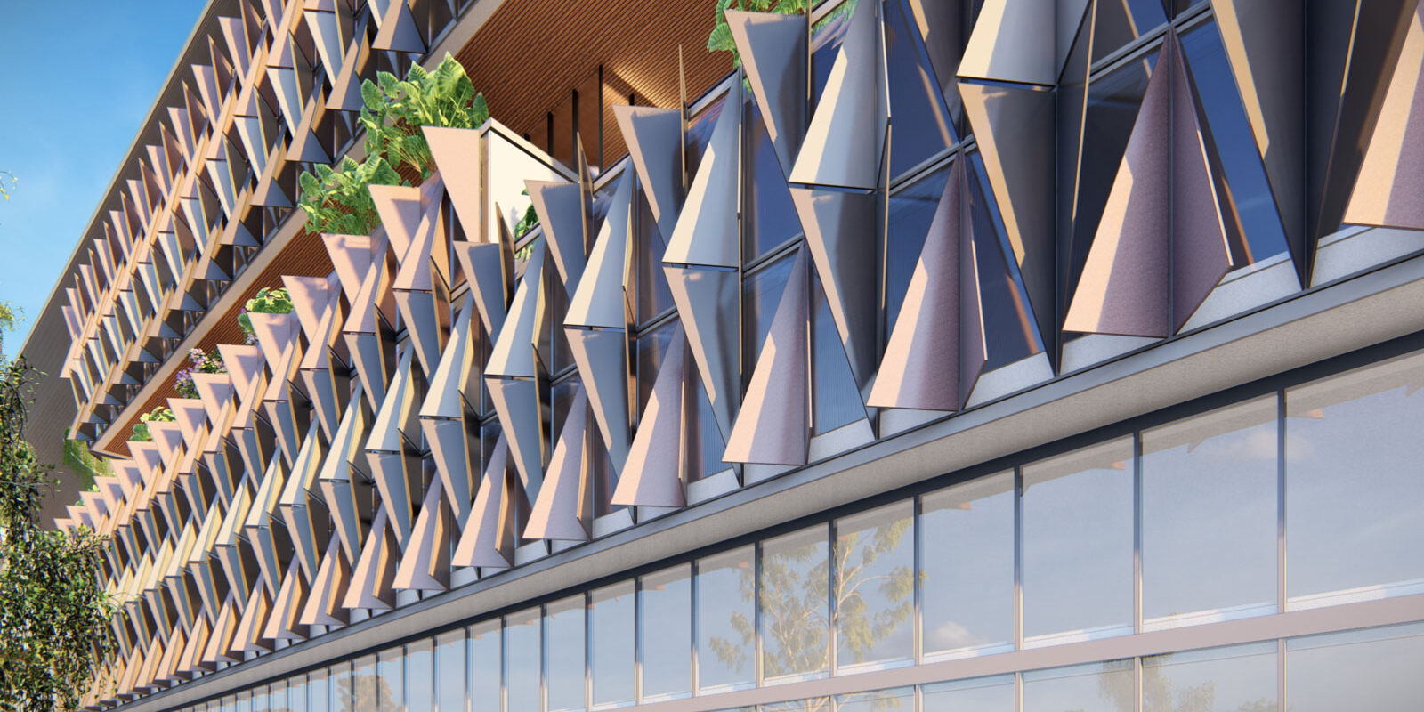 kinetic facade of omc hq odisha desgned by design forum international