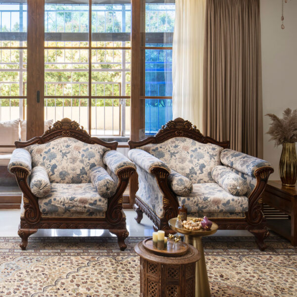 blend of classical and contemorary design in bangalore home by the line studio