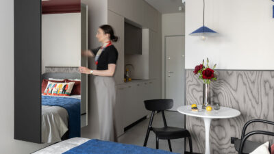 mirror enhances space in the gdansk micro apartment designed by czajka wnetrza