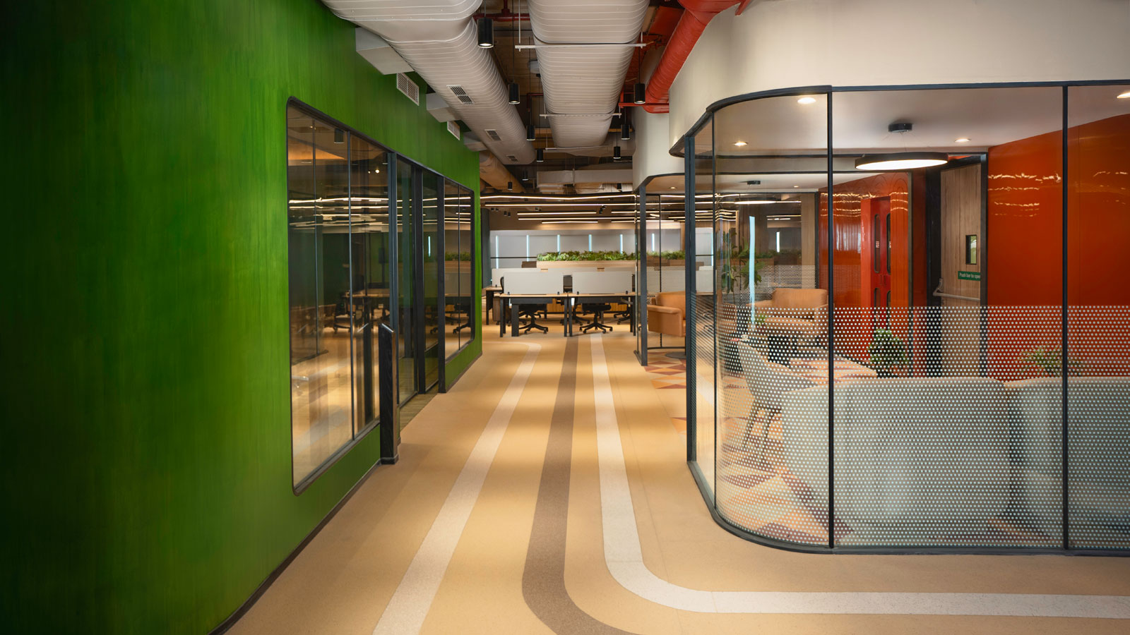 real estate office designed by custom design stories balances collaborative sapces with work focus