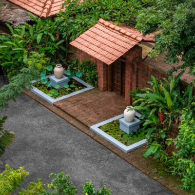 drop off at the aamrai resort alibaug designed by pentaspace with landscape design by hemali samant