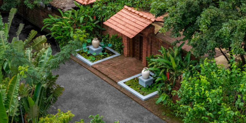 drop off at the aamrai resort alibaug designed by pentaspace with landscape design by hemali samant