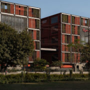 twin habitat in noida - an industrial building designed by basics architects