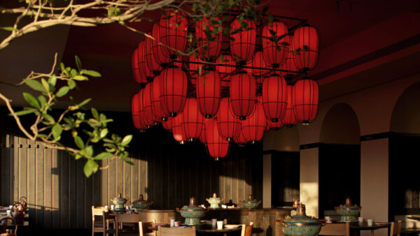 the Jinkunge Copper Hot Pot fine dine in Xian designed by IN.X.design strikes a delicate balance between cultural heritage and contemporary dining