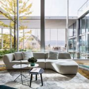 living room atrium villa zurich redesigned by noa network