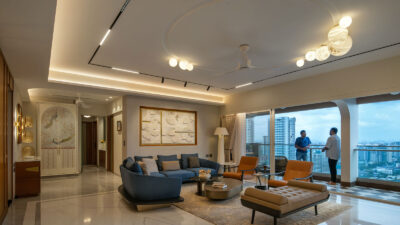 stylish ambient lighting elevates this home interior in mumbai designed by kypad design office