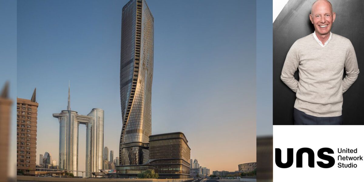 wasl tower in dubai with an all-ceramic facade designed by un studio