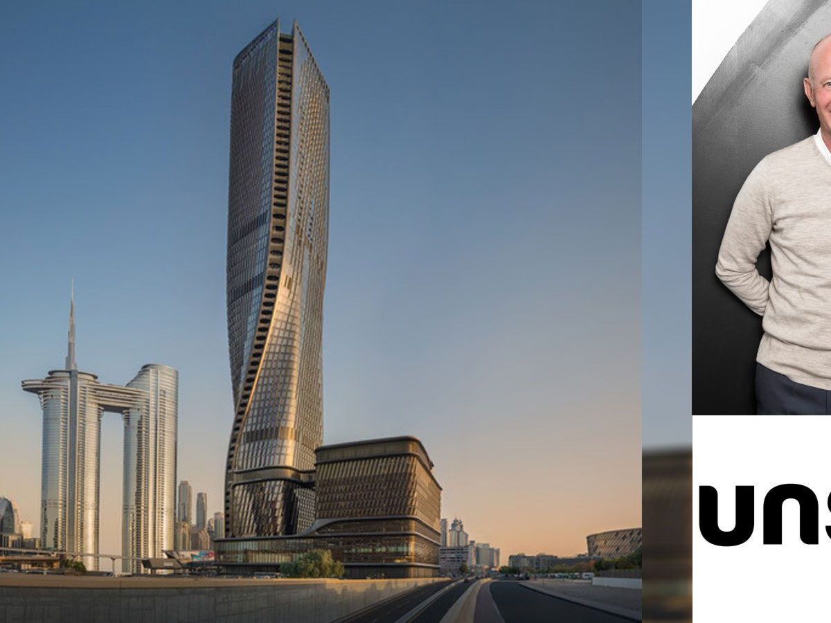 wasl tower in dubai with an all-ceramic facade designed by un studio