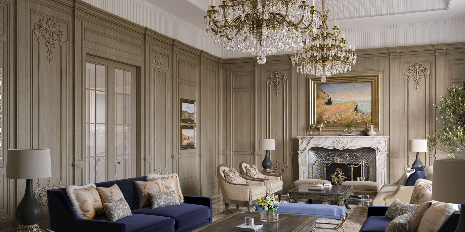 A Contemporary Neo-Classical Villa in New Delhi by Aparna Kaushik Design Group