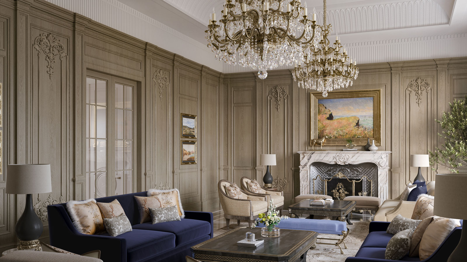 A Contemporary Neo-Classical Villa in New Delhi by Aparna Kaushik Design Group