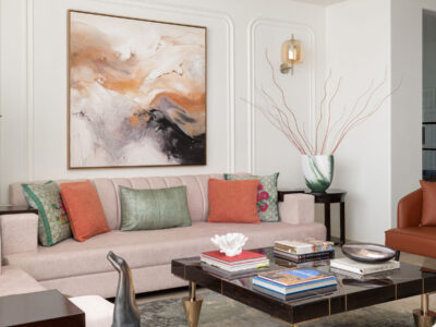 living room in a high rise gurugram apartment designed by creatives by rimaa