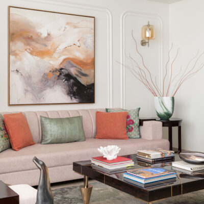 living room in a high rise gurugram apartment designed by creatives by rimaa