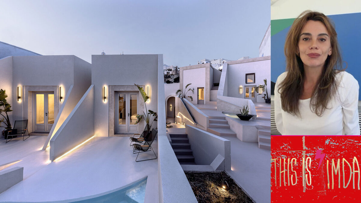 an adaptive reuse hospitality project in santorini based on architectural harmony in entropy designed by THIS IS IMDA studio