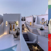 an adaptive reuse hospitality project in santorini based on architectural harmony in entropy designed by THIS IS IMDA studio