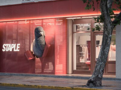 pigeon as motif of city observer in staple shanghai store designed by design at present