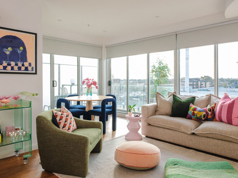 colourful and vibrant melbourne apartment designed by leeder interiors