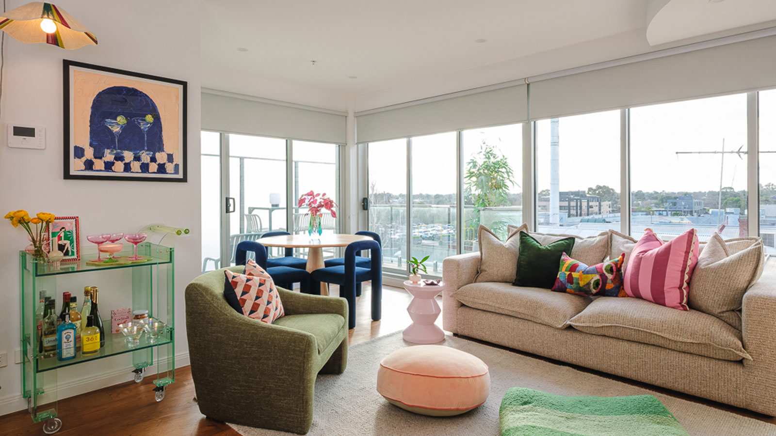 colourful and vibrant melbourne apartment designed by leeder interiors