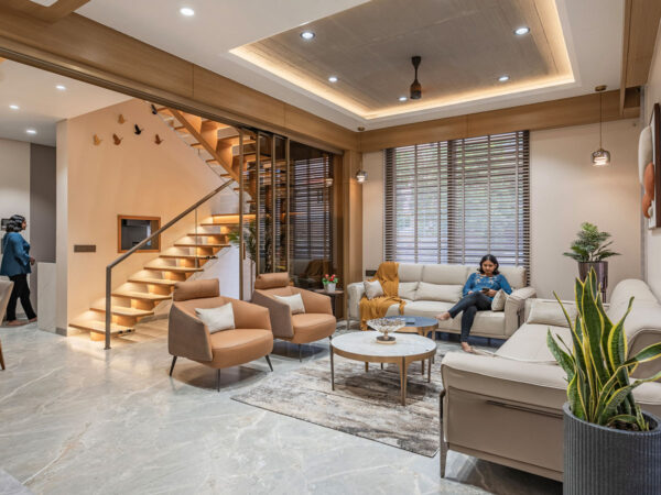 vertical bungalow in paldi ahmedabad designed by prashant parmar architect