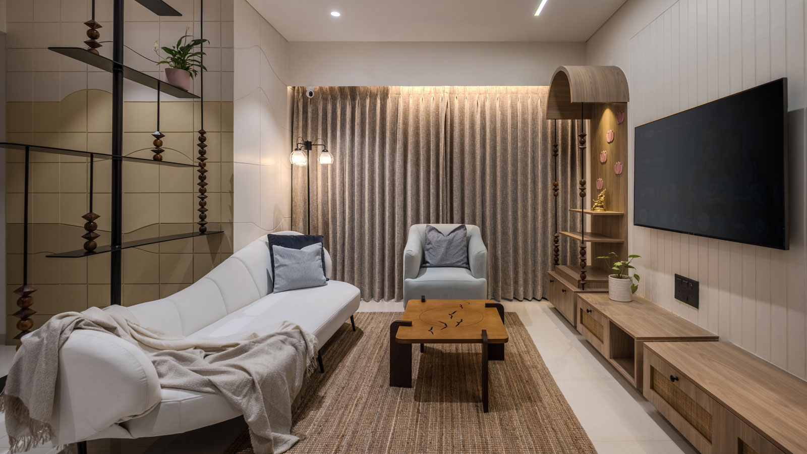 minimalist and detail-oriented pune apartment designed by think with us
