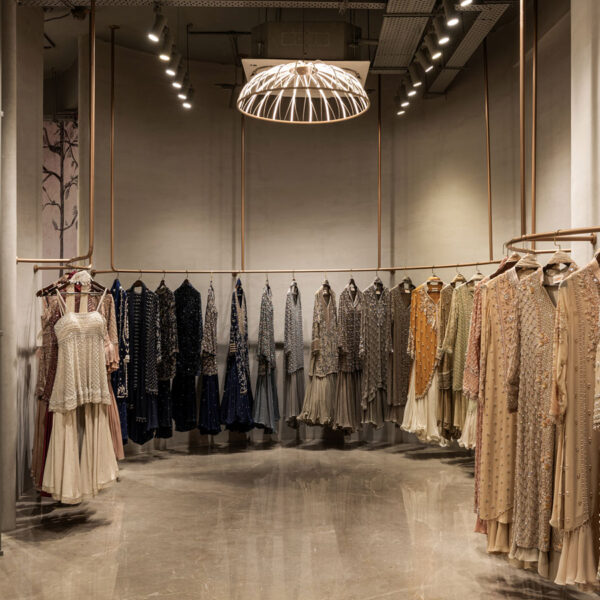 amitabh malhotra couture flagship in delhi designed by design plus architects and hyperfluid koncept designs