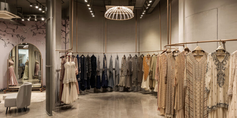 amitabh malhotra couture flagship in delhi designed by design plus architects and hyperfluid koncept designs