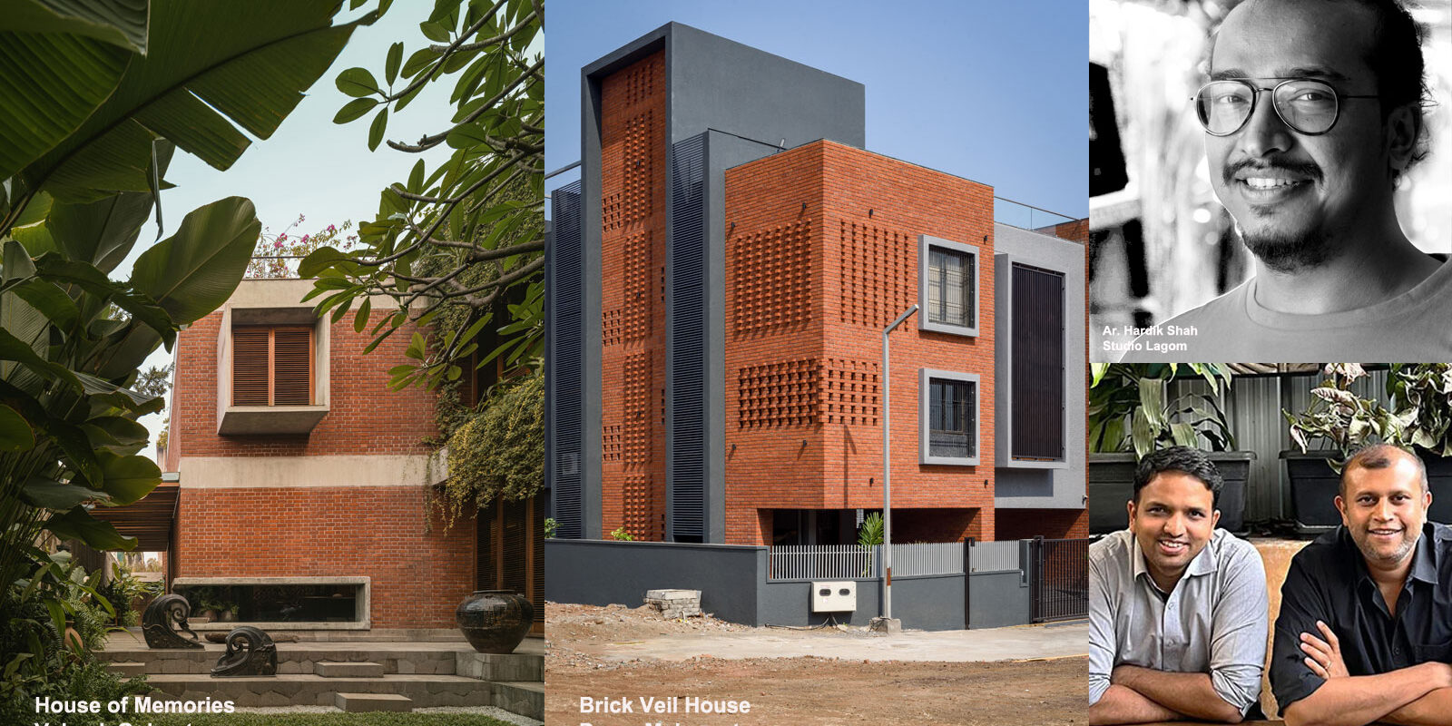 two homes. one material, two experiences designed by studio lagom in valsad and studio arcon in pune