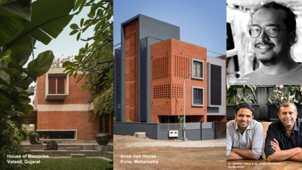 two homes. one material, two experiences designed by studio lagom in valsad and studio arcon in pune
