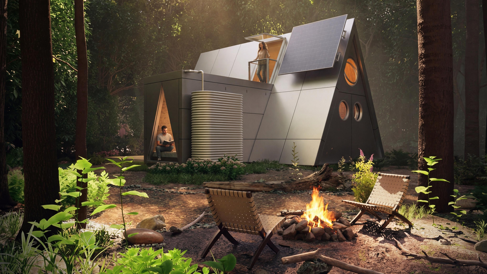 Atelier Lune designs Camping House Reimagining Micro-Housing for Life on the Move
