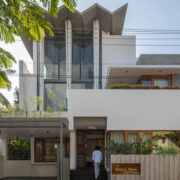 folded roof house in dharwad designed by aro design studio