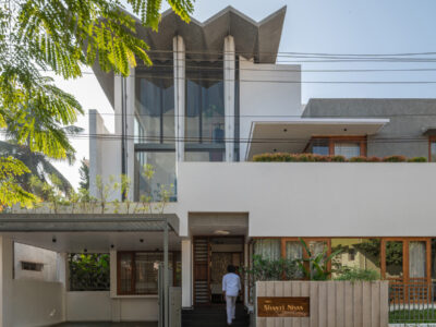 folded roof house in dharwad designed by aro design studio