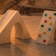 Studio Lievito transforms marble remnants into sculptural urban elements