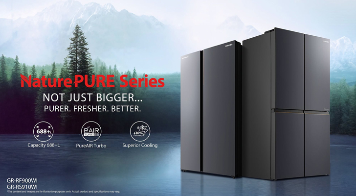 toshiba nature pure refridgerator series
