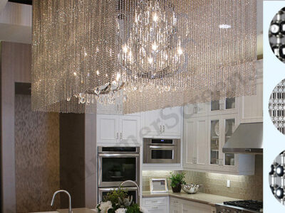 metal chains curated as different decor possibilities by shimmerscreen