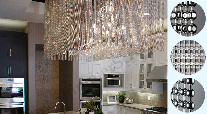 metal chains curated as different decor possibilities by shimmerscreen