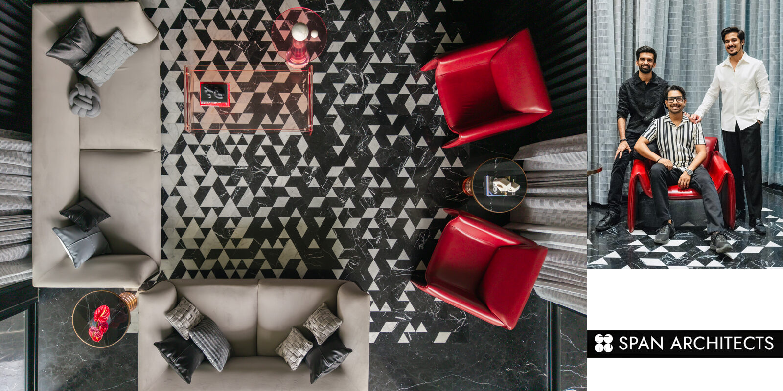 monochrome rouge villa in indore designed by span architects